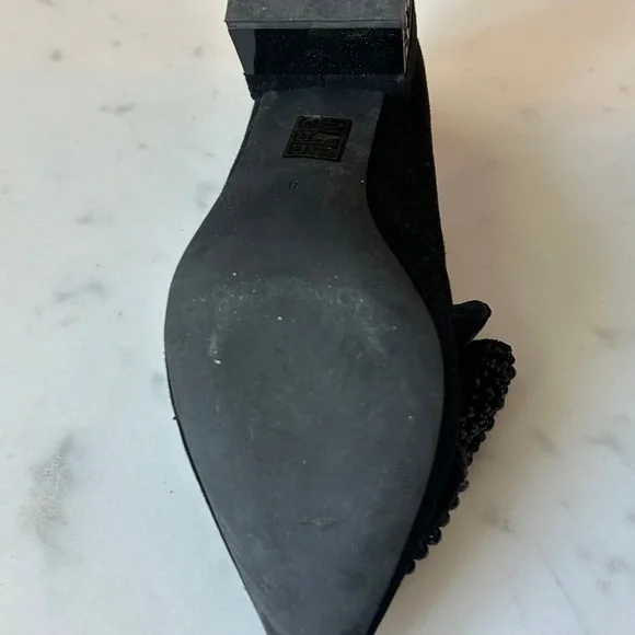 Jeffrey Campbell Black Beaded Bow Loafers - Picture 5 of 6